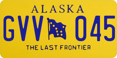 AK license plate GVV045