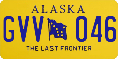 AK license plate GVV046