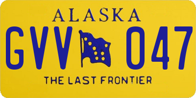 AK license plate GVV047