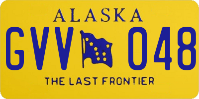 AK license plate GVV048