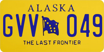 AK license plate GVV049