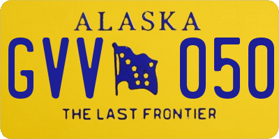 AK license plate GVV050