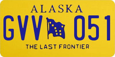 AK license plate GVV051