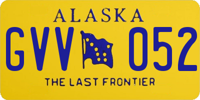 AK license plate GVV052