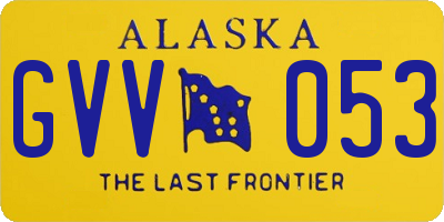 AK license plate GVV053