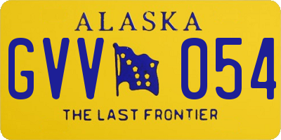 AK license plate GVV054