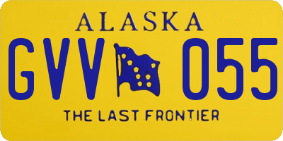 AK license plate GVV055
