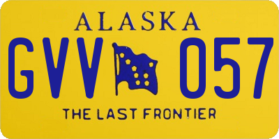 AK license plate GVV057