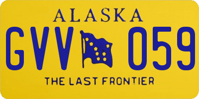 AK license plate GVV059