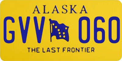 AK license plate GVV060