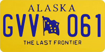 AK license plate GVV061