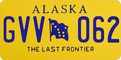 AK license plate GVV062