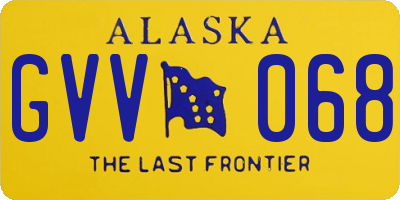 AK license plate GVV068