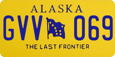 AK license plate GVV069