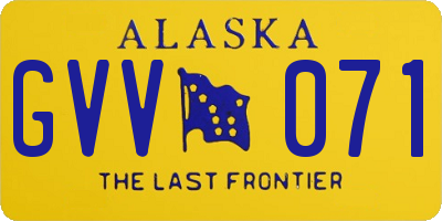 AK license plate GVV071