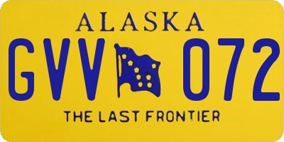 AK license plate GVV072