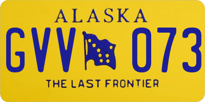 AK license plate GVV073