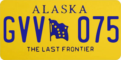 AK license plate GVV075