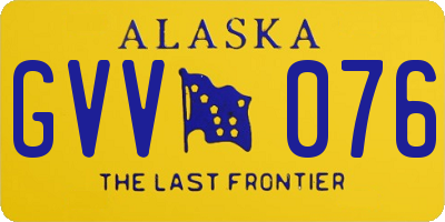 AK license plate GVV076