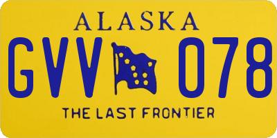 AK license plate GVV078