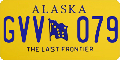 AK license plate GVV079