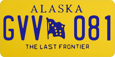 AK license plate GVV081