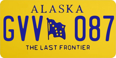 AK license plate GVV087