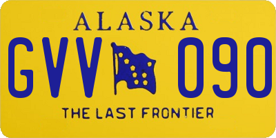 AK license plate GVV090