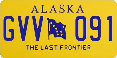 AK license plate GVV091