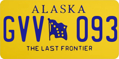 AK license plate GVV093