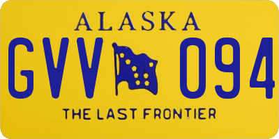 AK license plate GVV094