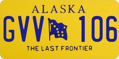 AK license plate GVV106