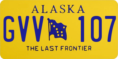 AK license plate GVV107