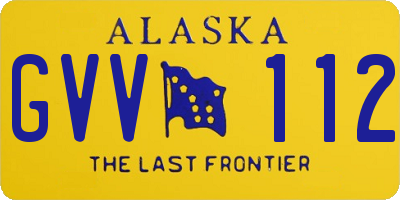 AK license plate GVV112