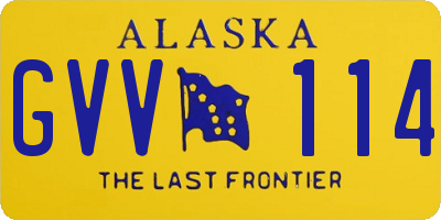 AK license plate GVV114