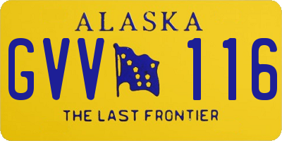 AK license plate GVV116