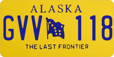 AK license plate GVV118