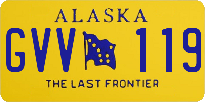 AK license plate GVV119