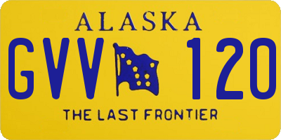 AK license plate GVV120