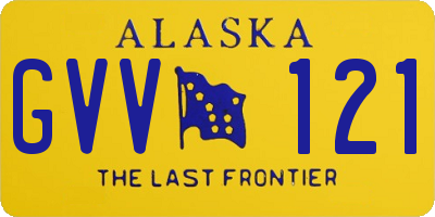 AK license plate GVV121