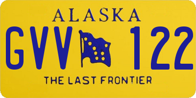 AK license plate GVV122