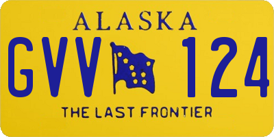 AK license plate GVV124