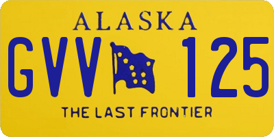 AK license plate GVV125