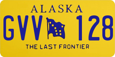 AK license plate GVV128