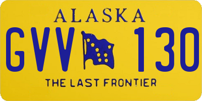 AK license plate GVV130