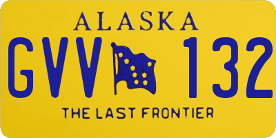 AK license plate GVV132