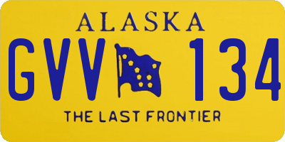 AK license plate GVV134