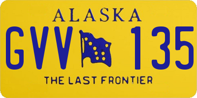 AK license plate GVV135