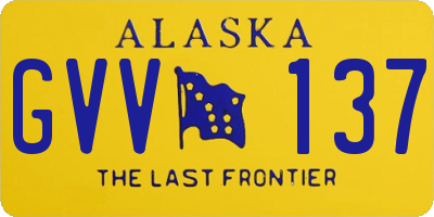 AK license plate GVV137