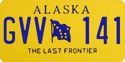 AK license plate GVV141